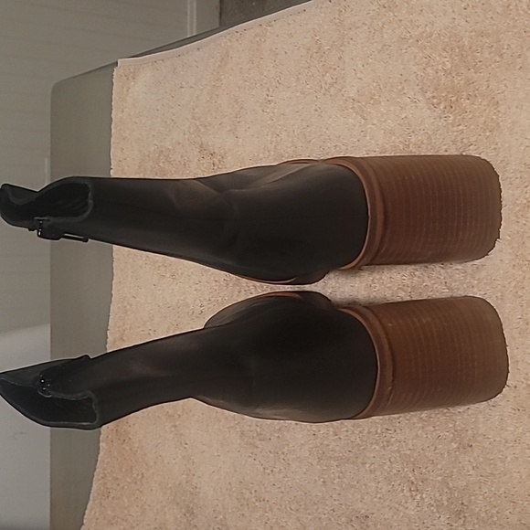 Free People Ruby Platform Booties In Black Women Sz 39.5 M - Picture 6 of 10